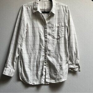 Babaton Aritzia lined collar white blouse Sz M